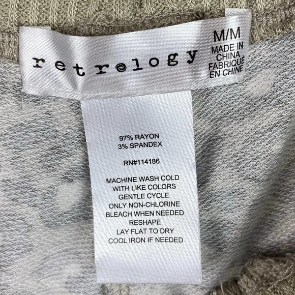 Retrology Shorts Womens Medium Cheetah Print Olive Casual Relaxed Fit Ladies - Picture 5 of 5